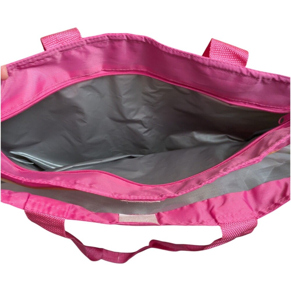 Pink Insulated Cooler Tote Bag Summer on Ice Lunch Beach Bag NEW - Picture 3 of 4